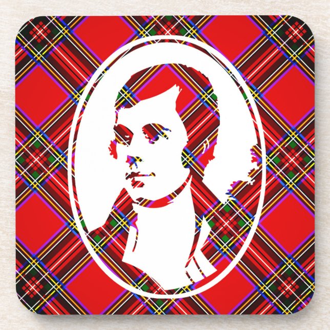 Dessous-de-verre Bard Rabbie de Tartan en Ecosse brûle (Devant)