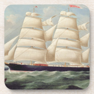 Dessous-de-verre Barque "Clendovey" de tondeuse (huile sur la