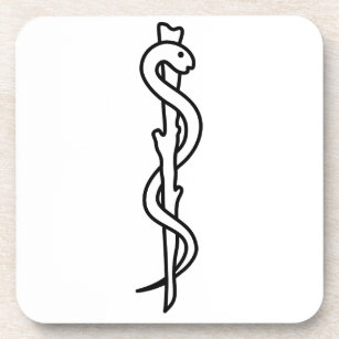 Dessous-de-verre Barre d'Asclepius [symbole médical]
