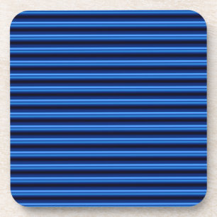 Dessous-de-verre Barres horizontales en métal bleu