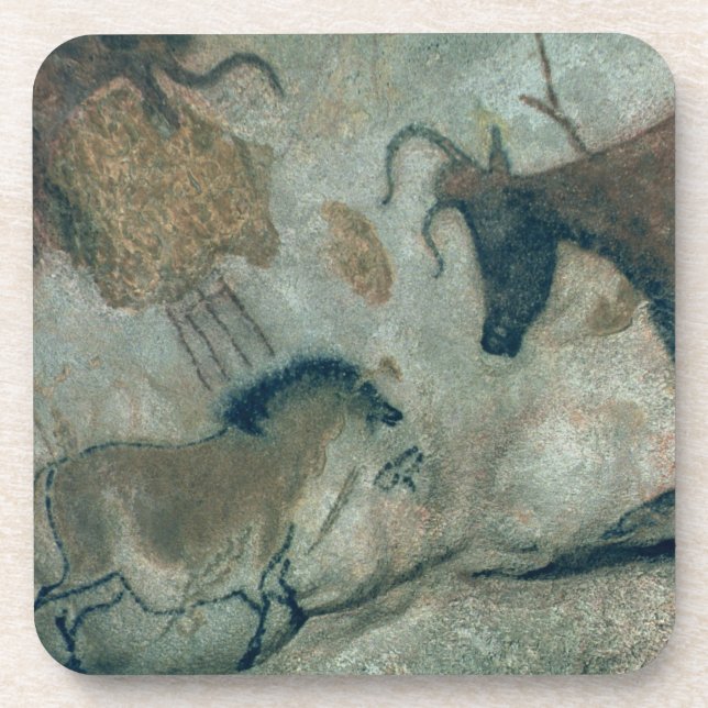 Dessous-de-verre Basculez la peinture montrant un cheval et une (Devant)
