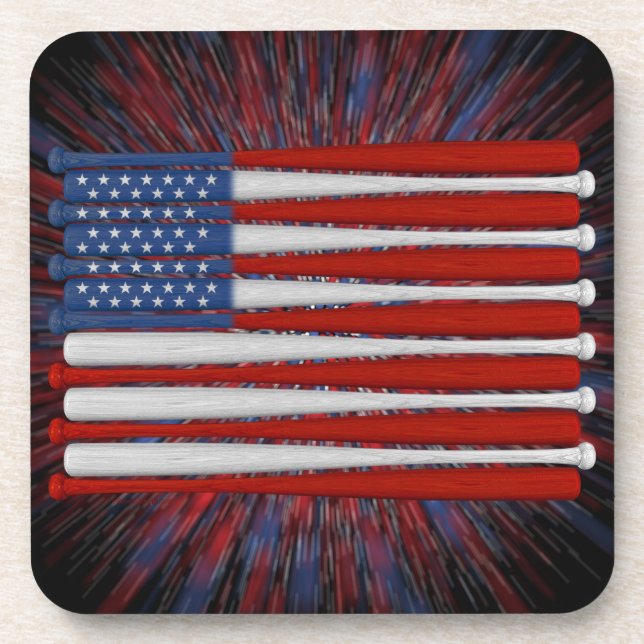 Dessous-de-verre Baseball America (USA) Beverage Coaster (Devant)