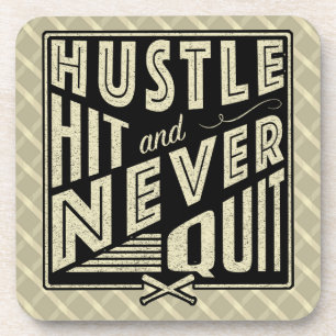 Dessous-de-verre Baseball Hustle Hit Jamais Quitter Ensemble Dessou