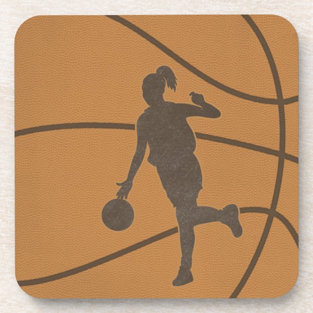 Dessous-de-verre Basketball Girl Drink Coasters (Devant)
