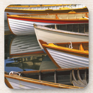 Dessous-de-verre Bateaux aux couleurs vives au Wooden Boat Center