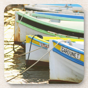 Dessous-de-verre Bateaux de pêche provençaux typiques peints en