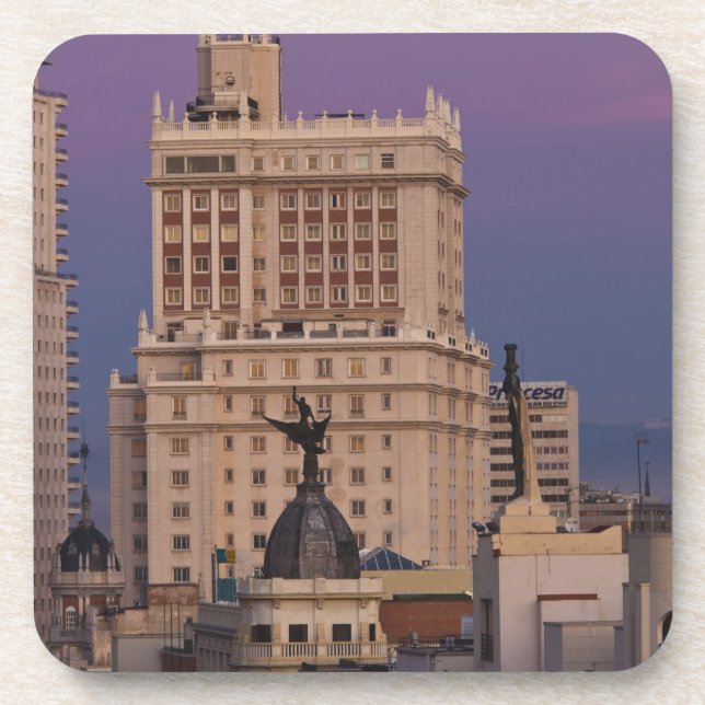 Dessous-de-verre Bâtiments le long de Gran Via et Edificio Espana (Devant)