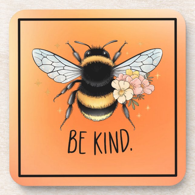 Dessous-de-verre Be Kind Honey Bee Clipart-57650 (Devant)