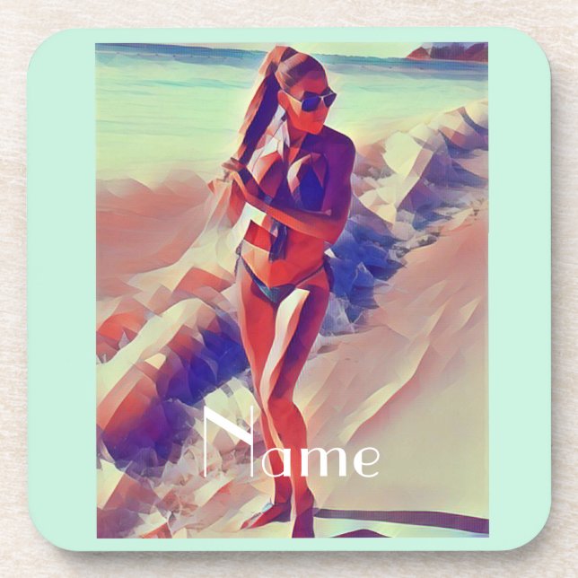 Dessous-de-verre Beach Girl Thunder_Cove (Devant)