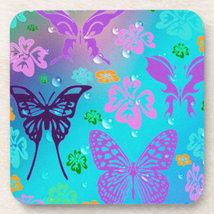 Dessous-de-verre Beau Aloha mariage hawaïen de fleur de papillon