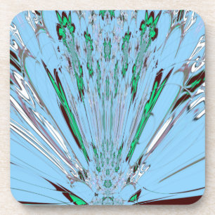 Dessous-de-verre Beau Aqua Bleu Extraordinaire Motif Art Floral