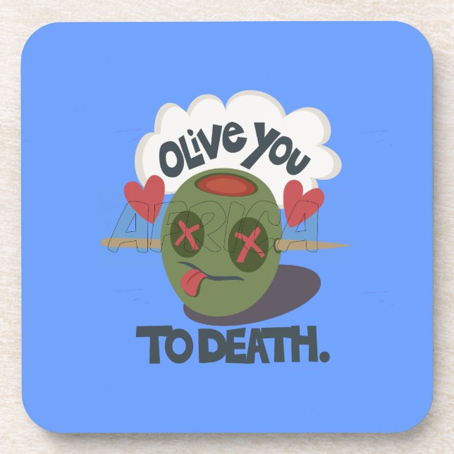 Dessous-de-verre Beau Cool J'aime Afrique Art (Devant)