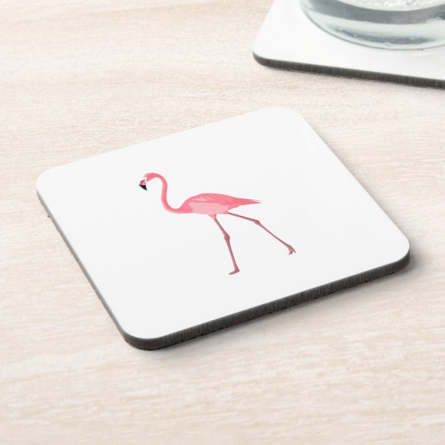 Dessous-de-verre Beau Flamant rose rose (Côté gauche)