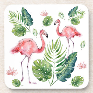 Dessous-de-verre Beau motif aux flamants roses
