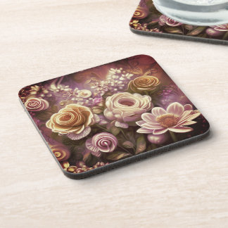 Dessous-de-verre Beau Motif de boisson à fleurs acryliques