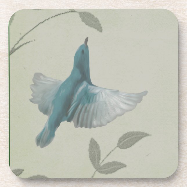 Dessous-de-verre Beau Oiseau Bleu (Devant)