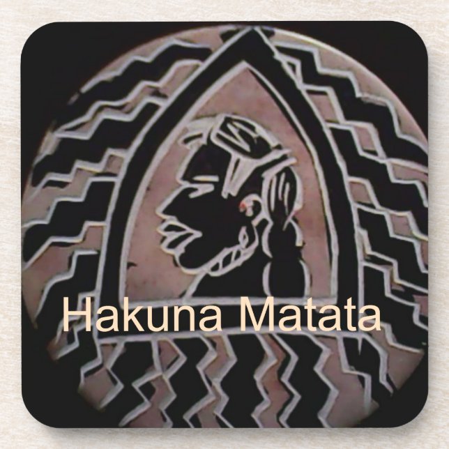 Dessous-de-verre Beauté africaine : Bongo Massai Portrait Art Triba (Devant)