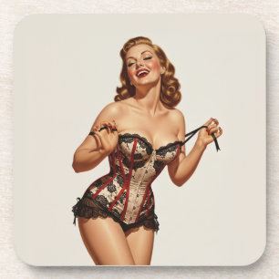 Dessous-de-verre Beauté des épingles rétro 50's