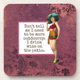 Dessous-de-verre Beauté vintage Boire Vin Drôle