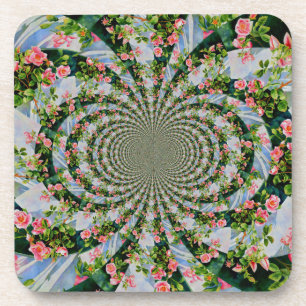 Dessous-de-verre Beautiful boho pink, red roses, watercolor floral