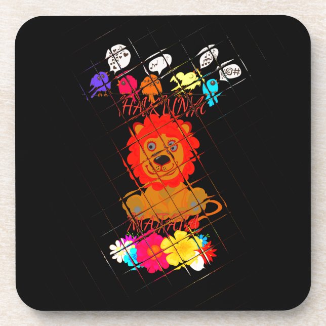 Dessous-de-verre Bébé adorable Lion Art Design Motif (Devant)