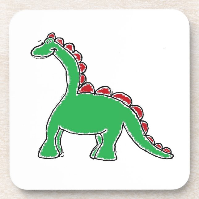 Dessous-de-verre Bébé Brontosaurus Dinosaure Dessin Dessin (Devant)