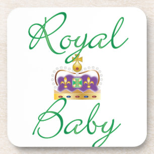 Dessous-de-verre Bébé royal avec pourpre et couronne or