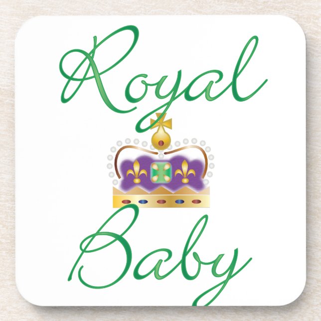 Dessous-de-verre Bébé royal avec pourpre et couronne or (Devant)