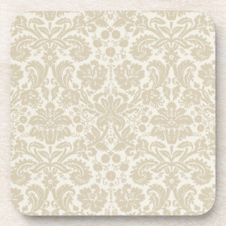 Dessous-de-verre Beige floral fleuri de motif de nouveau d'art