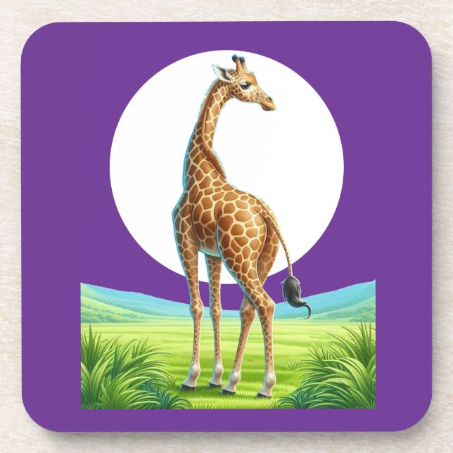 Dessous-de-verre belle girafe (Devant)