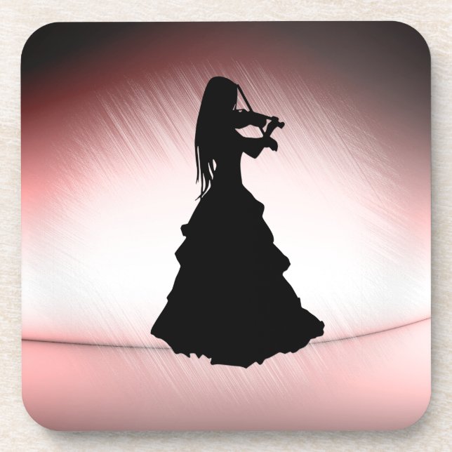Dessous-de-verre Belle Gitane Joue du Violon (Devant)