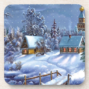 Dessous-de-verre Belle photo de Noël classique