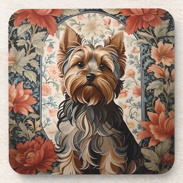 Dessous-de-verre Belle Yorkie | Yorkshire Terrier Portrait (Devant)