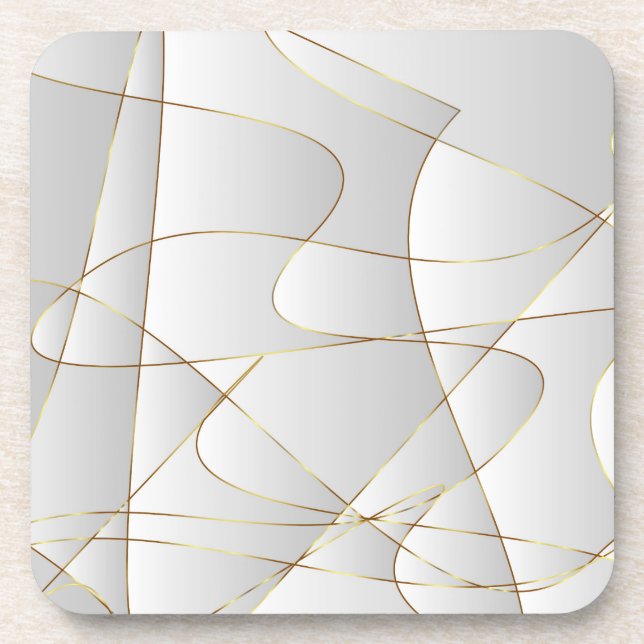 Dessous-de-verre Belles lignes dorées (Devant)