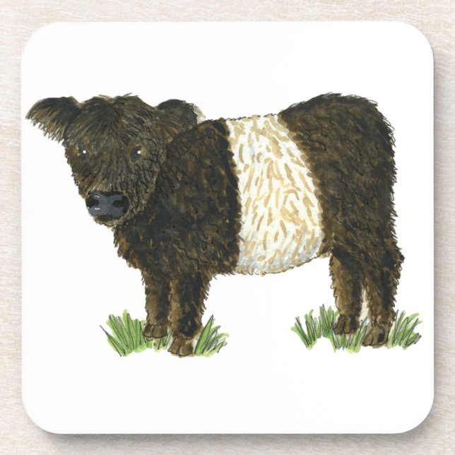 Dessous-de-verre "Beltie" Galloway ceinturé (Devant)