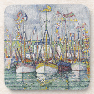 Dessous-de-verre Bénédiction vintage de la flotte de thon à Groix