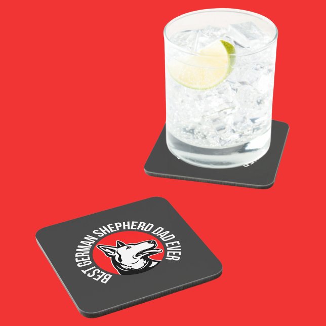 Dessous-de-verre Berger allemand papa, Chien papa (Créateur téléchargé)