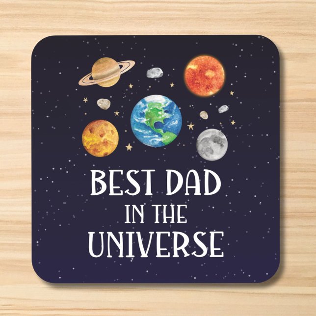 Dessous-de-verre Best Dad in The Universe Funny Quote Fathers Day (Créateur téléchargé)