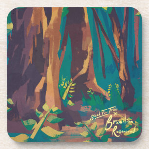 Dessous-de-verre Beverage brésilien de bois de rose