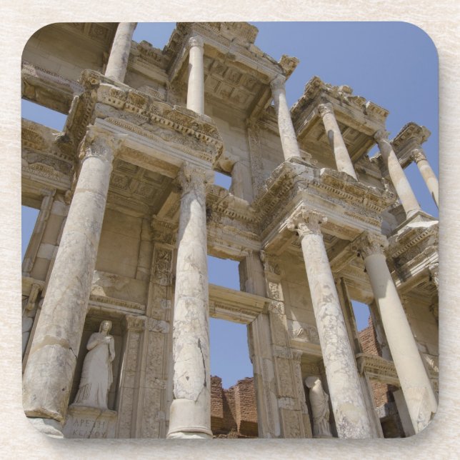 Dessous-de-verre Bibliothèque de Celsus, construite en 114-117 aprè (Devant)