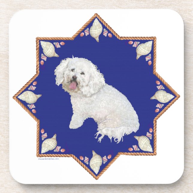 Dessous-de-verre Bichon frisé nautique (Devant)