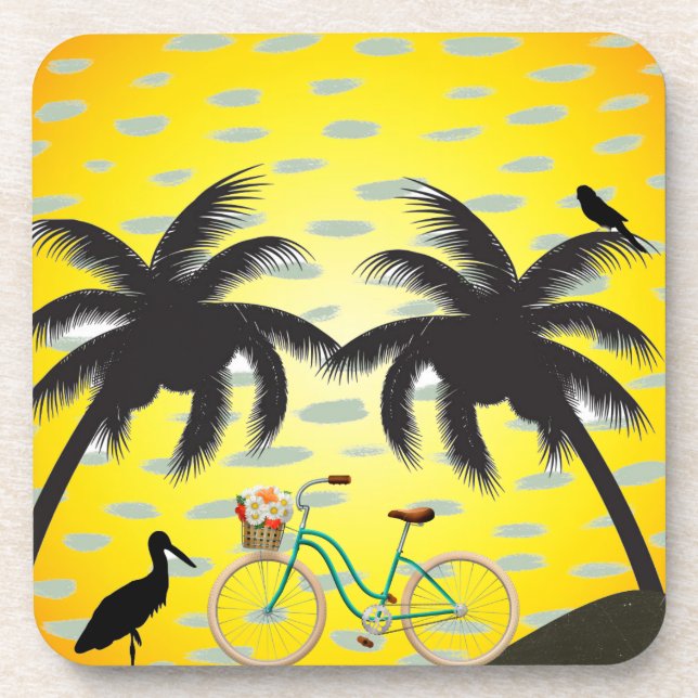 Dessous-de-verre Bicyclette Beverage Coaster (Devant)