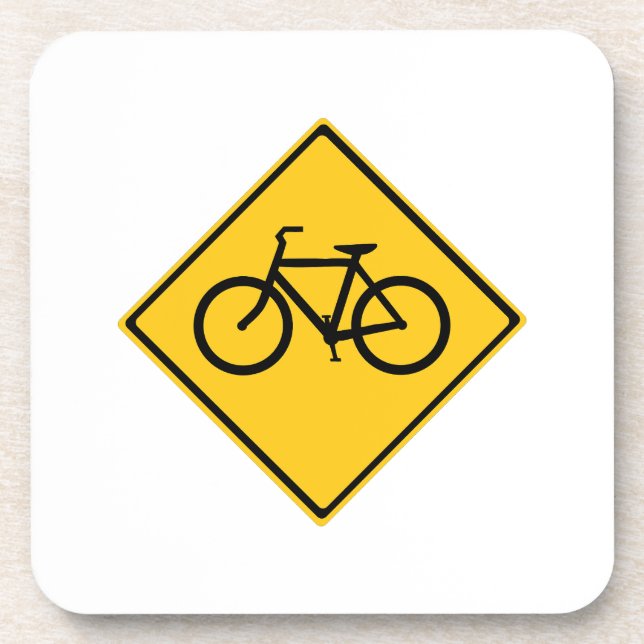 Dessous-de-verre Bicyclette pour panneau routier (Devant)