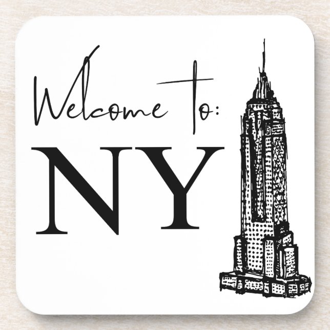 DESSOUS-DE-VERRE BIENVENUE À NY (Devant)