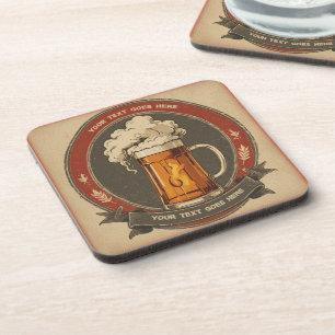Dessous-de-verre Bière modifiable vintage