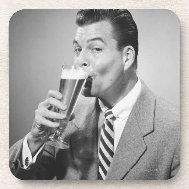 Dessous-de-verre Bière potable d'homme d'affaires (Devant)