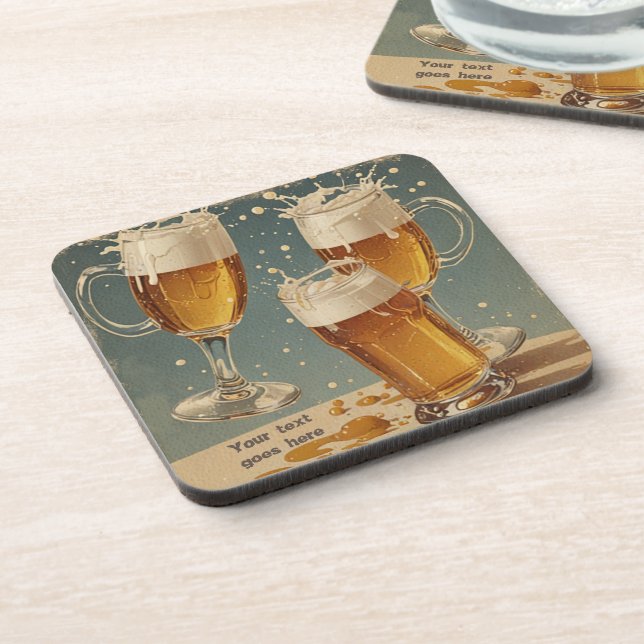 Dessous-de-verre Bières vintages modifiables (Côté gauche)