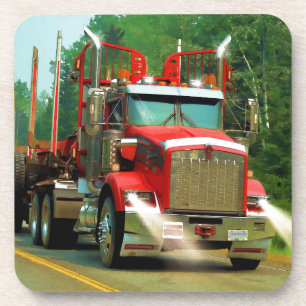 Dessous-de-verre Big Truck and Highway Art pour les amateurs de cam