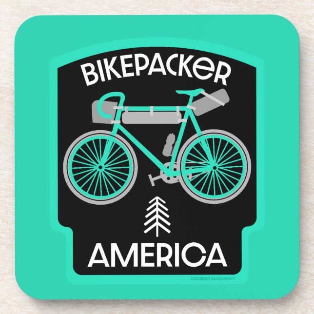 Dessous-de-verre Bikepacking Amérique (Devant)