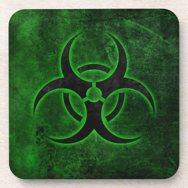 Dessous-de-verre Biohazard Vert & Noir (Devant)